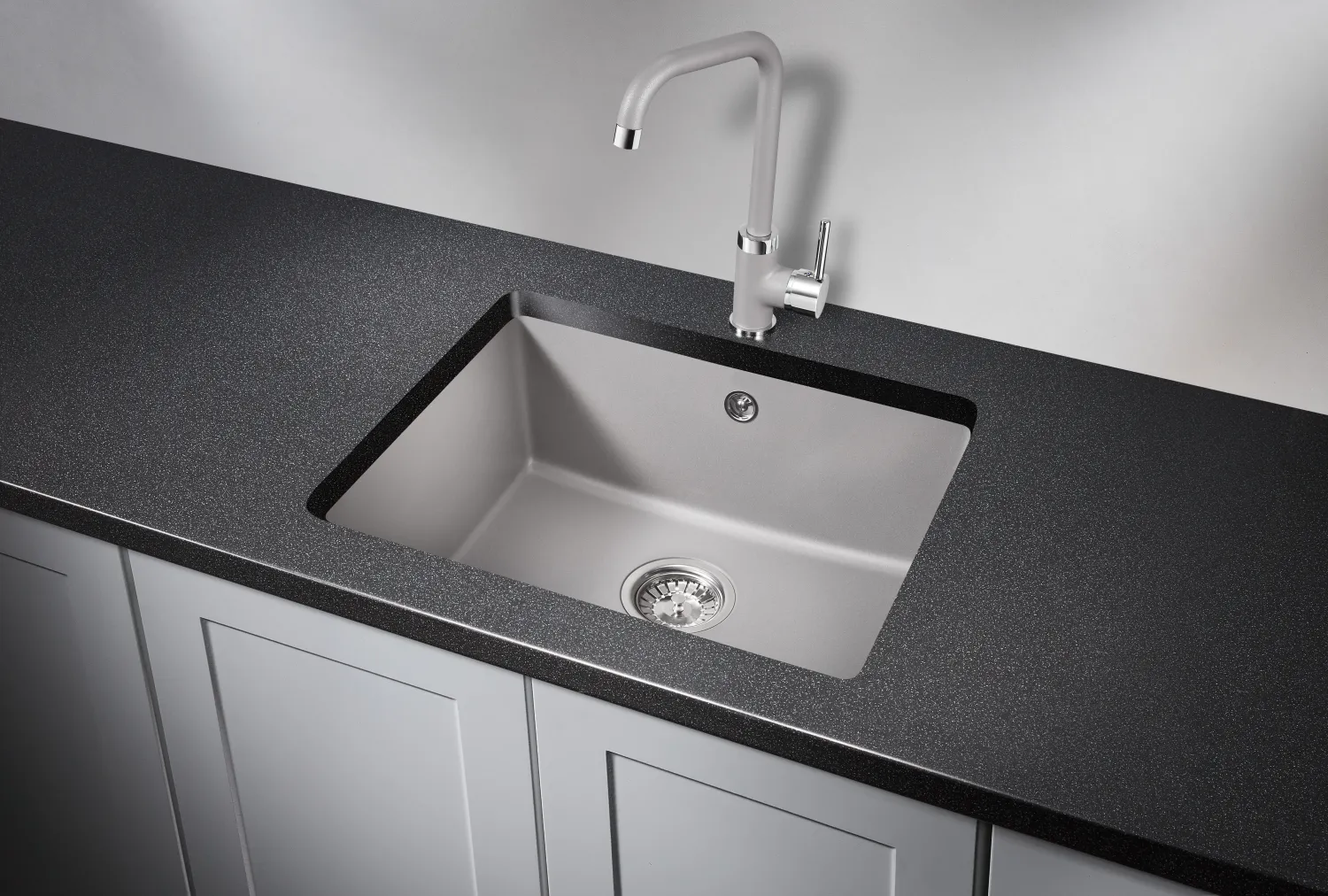 5551, АЛЮМИНИУМ, кухонная мойка, кварц